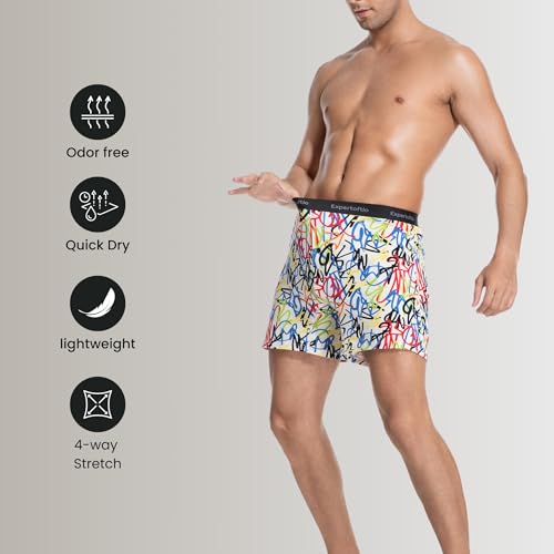 Cotton Boxers for Men Loose Fit Men's Underwear Boxer Shorts Soft Mens Boxer Pack, Breathable, Button Fly, Knit2