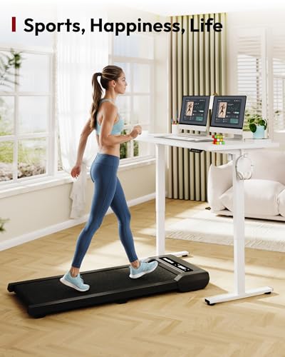 Image of SANODESK Electric Standing Desk 55 x 28 Inches Whole-Piece Desktop Height Adjustable Stand Up Desk w /6-Button Controller Ergonomic Computer Desk for Home Office, White Frame + White Tabletop
