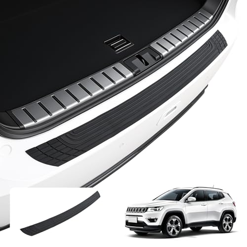 SINGARO Car Rear Bumper Protector, 42inch x3.4inch Car/SUV Universal Rubber Anti-Scratch Trunk Exterior Accessories
