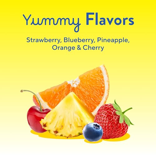 L’il Critters Gummy Vites Daily Gummy Multivitamin for Kids, Vitamin C, D3 for Immune Support Cherry, Strawberry, Orange, Pineapple and Blueberry Flavors, 70 Count Gummies