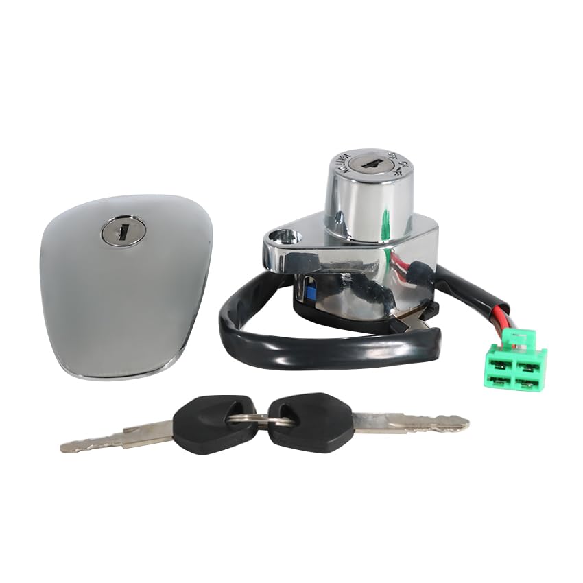 Ignition Switch Fuel Gas Cap Seat Lock Keys for Suzuki 44200-38A00 44200-38A80, 44200-38A80-KEY 44200-38A90-KEY, for Suzuki VS800 Boulevard S50 2005-2009, VS1400 Boulevard S83