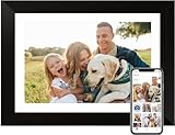 ryesug Digital Picture Frame 10.1 Inch WiFi Smart Digital Photo Frame 16GB, Electronic Picture Frame IPS HD Touchscreen with Black Wood Frame, Auto-Rotate Share Photos & Videos via AiMOR App Instantly