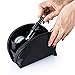 Hekyip Half Moon Cosmetic Bag, Travel Makeup Pouch, Portable Waterproof Cosmetic Pouch for Girls Women, Small (ALL BLACK)