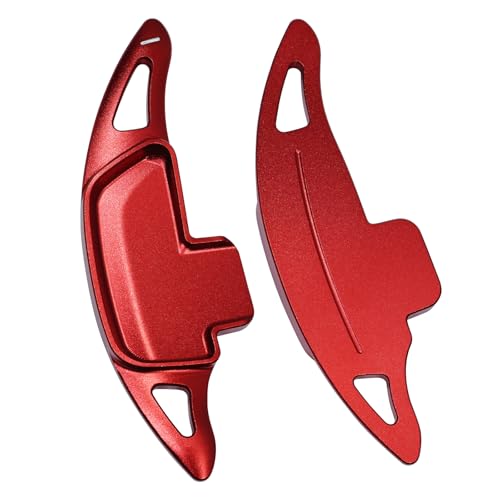 KUNIO 2PCS Aluminum Alloy Steering Wheel Shift Paddle Extended Shifter Trim Cover Fit for Chery Jetour Traveler T2 2023 2024 Interior Decoration Accessories New Year Gift Red