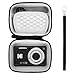 Linpr Digital Camera Case Compatible with Kodak PIXPRO FZ55 F45/CAMKORY/Canon IXUS 285 HS/VAHOIALD, Small Waterproof Portable Camera Bag, Compact Camera Accessories with Lanyard (Black)