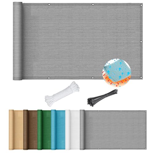 Sun Shade Sail Breathable Rectangle 1.8 x 2.2 m(5.9 x 7.2ft) with Free Rope HDPE Breathable Garden Patio Sun Shade for Outdoor Garden Patio Party Backyard Yard Camping, Light Grey