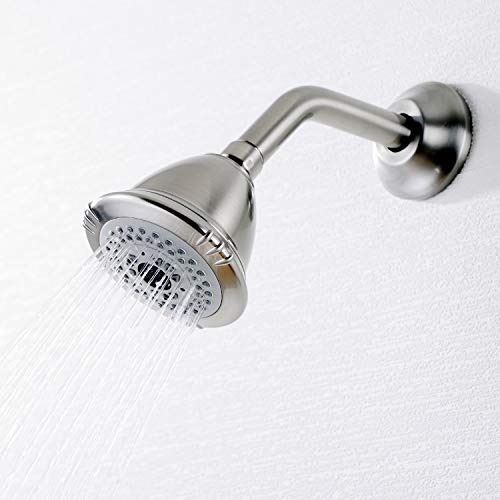 BESTILL Wall Mounted 6 Inch Extension Shower Head Arm, Shower Arm and Flange Included, Brushed Nickel - Thumbnail 2