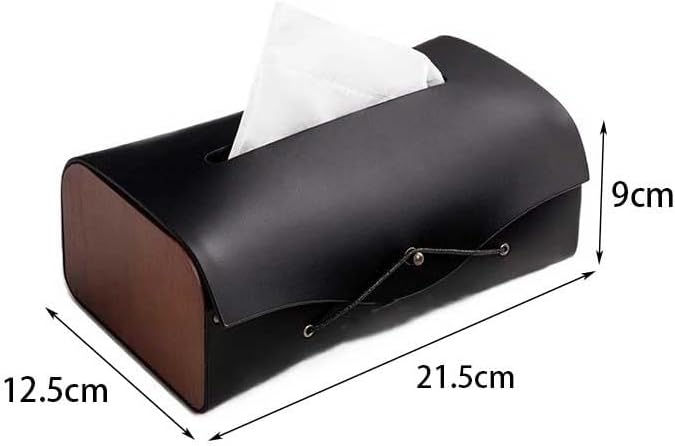 ティッシュボックス、ティッシュボックスカバー レトロレザー 無垢材 ティッシュボックス ホームナプキンボックス、収納 リビングルーム