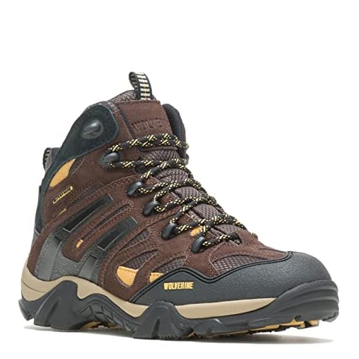Wolverine Men's Wilderness Waterproof Hiking Boot, Chocolate Brown, 12 X-Wide
