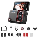SJCAM SJ30 8K Vlog Action Cam Starlight, SteadyMotion 2.0, flip touch screen, impermeabile fino a 30 m, per moto, escursionismo, sport, nero