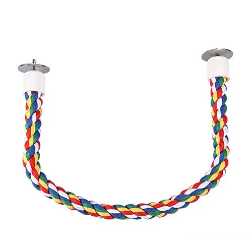 Image of lasenersm 1 Piece Bird Perch Bird Toy Bird Spiral Rope Perch Bird Spiral Cotton Rope Perches Bird Cage Accessories Parakeet Climbing Stand Bar Parrot Cotton Swing Climbing Standing Toys(26.32 Inch)