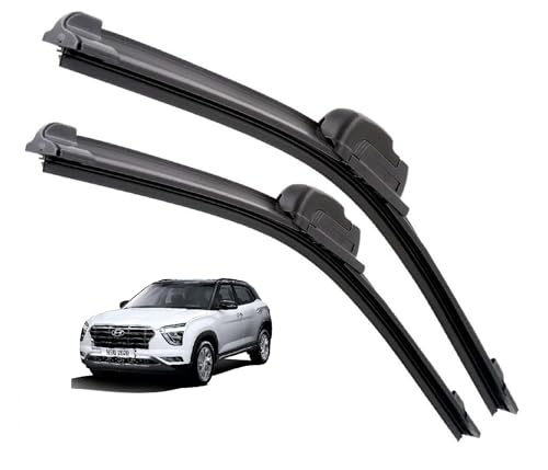 Image of Euro Care Windshield Car Wiper Blades Compatibility With Hyundai Creta (Model- 2020-Till Date) - Set of 2Pc (D-24,P-18)