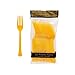 Yellow Sunshine Plastic Heavy Weight Forks (20 Count) - Premium Disposable Plastic Cutlery, Perfect for Home Use and All Kinds of Occasions