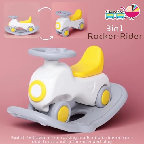 eHomeKart Roadster Rocker and Rider for Kids - 2 in 1 Ride-On Rocker for Boys & Girls - Age 1-3 Years - Image 2