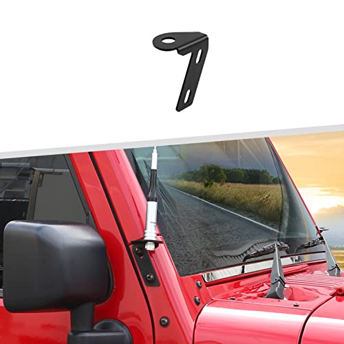A Pillar CB Antenna Mounting Bracket for Jeep Wrangler JK JKU 2007-2018, Passenger Side