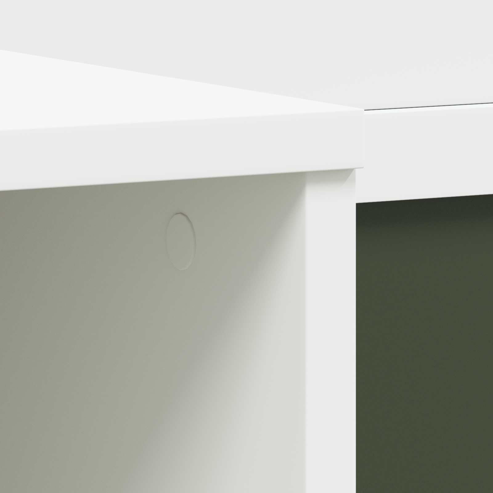 ROROS - Scrivania con ripiano aperto e lavagnetta in legno, 120 x 45 x 118,5 cm, colore: Bianco