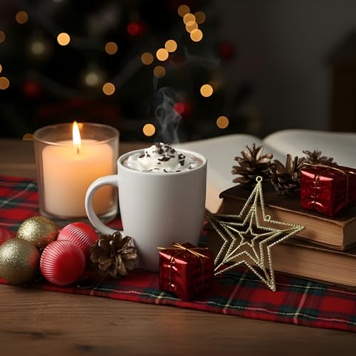 Image of Crackles Christmas Decoration Gift Set (13 Pcs) | Mixed Ornament Combo with Balls, Gifts & Santa | Festive Christmas Tree Decoration Kit for Home, Office & Party Decor
