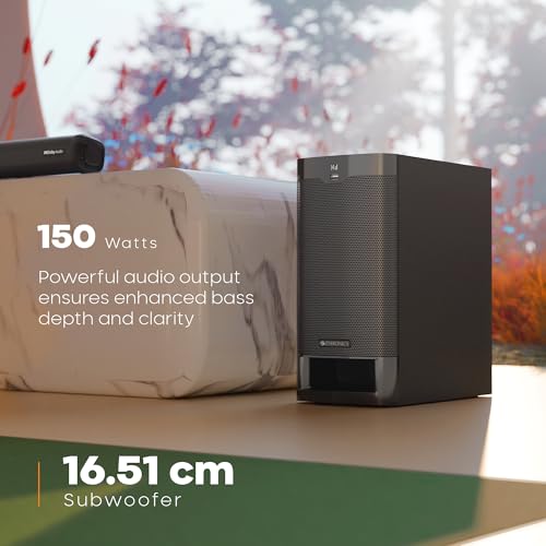 Image of Zebronics Juke BAR 9535 525W Soundbar, Dolby Audio, 5.1 CH Surround Sound, Floor-Stand Satellites, 16.51cm Subwoofer, 3 Driver Soundbar, HDMI ARC, Optical, BT v5.0, LED Display