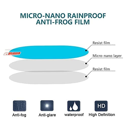 Image of CARTMAN Anti Fog Anti-Mist Rainproof Protective Film For Side Mirror | Water Protective Film Sticker for Car Anti-Glare, Anti-Scratch, Rainproof- Oval (Pack Of 2)
