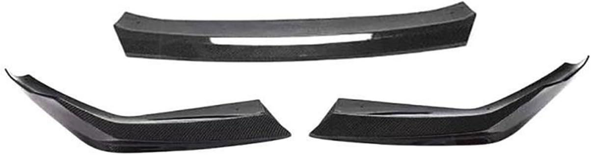 Carbon Fiber Front Lip Spoiler Splitters，Compatible for BMW 5 Series F90 M5 2021+ 3Pcs Bumper Guard Apron Bodykits Car Styling Accessories(FRP Unpainted Black)