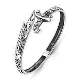 mysilverworld Men's 925 Sterling Silver Ali Zulfiqar Sword Handmade Bangle Bracelet Cuff
