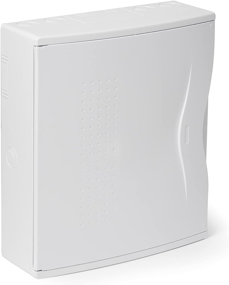 FAMATEL – Armario Nuova Superficie | IP40 | 24 Elementos | 351 x 305 x 112 mm | Puerta Opaca | Gris, Blanco