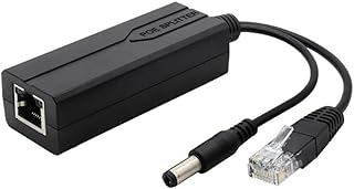 POE Splitter 12V, Bavmav Active PoE Power Over ethernet Splitter Adapter 48V to 12V, DC Jack, IEEE 802.3AF/at Compliant 10/100Mbps PoE Splitter with 12V Output for Surveillance Camera CCTV/VoIP Phone
