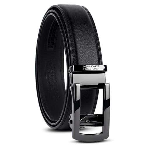 Image of HAMMONDS FLYCATCHER Genuine Leather Belt for Men - Perfect for Formal and Casual Wear - Adjustable Waistband up to 46 Inches - Autolock Belt for Formal and Casual Wear