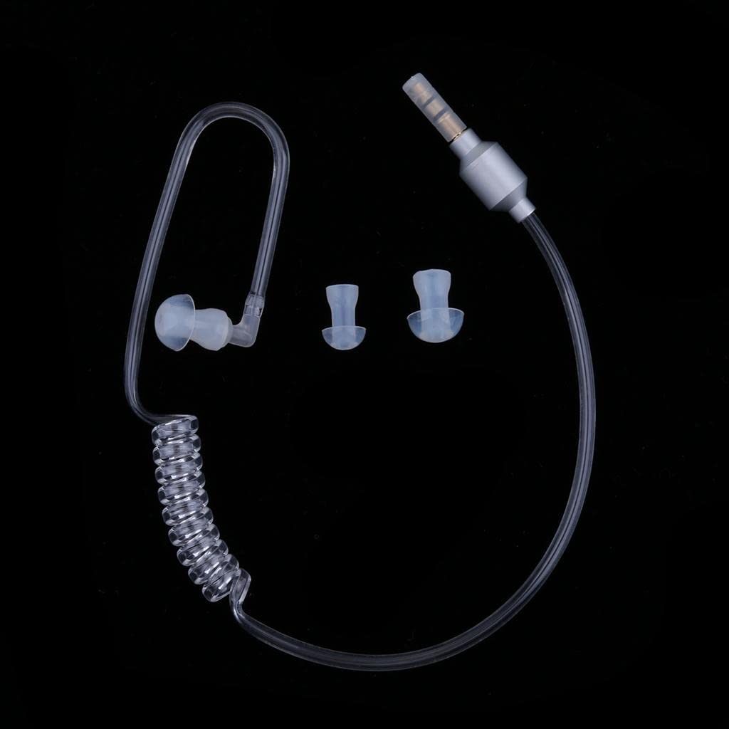3.5mm Music Earphones,Noise Cancelling Air Tube Stereo Design Duct Earpiece Headphones(Silver) | Authentic Collector's Piece | Rare Collectible | 1 Piece 3.5Mm Mono Headset | Silver-image-22