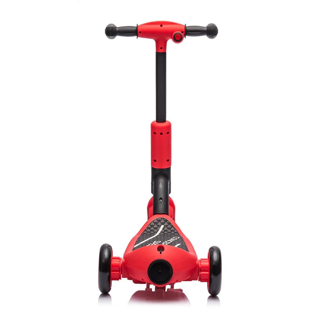 Monopattino Elettrico per Bambini 2 in 1 con Luci LED Giocattolo a Batteria 6V e a Spinta 3 Ruote Portata 30 kg