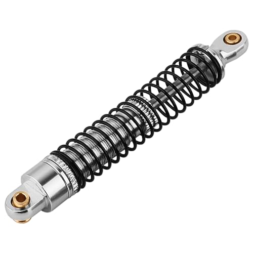 RZXYLRC 66mm Aluminum Front and Rear Shock Absorber Spring Damper For LOSI 1/18 Mini LMT 4X4 Brushed Monster Truck RTR-LOS01026 Redcat Ascent18 Upgrade Parts (silver)