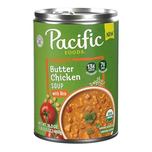 Image of Pacific Foods Organic Butter Chicken Soup with Rice, 16.3 oz Can