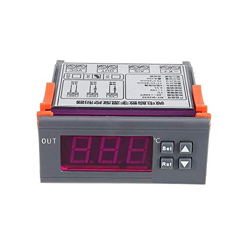 Bin Zhang DC12V/DC24V/AC220 Digital Thermostat Temperature Controller High Temperature Alarm K Input -30~999 (Size : AC220V)