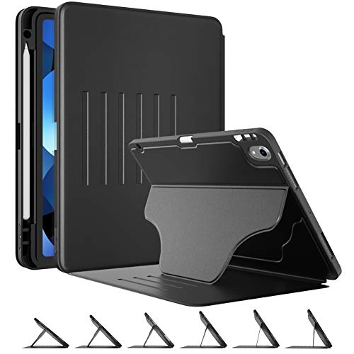 Dtto Ipad Air 4 Case / Ipad Air 4Th Generation Case / Ipad 10.9 Case Extra Protective But Slim Cover With Pencil Holder And Strong Magnetic, 6 Convenient Stand Angles, Auto Sleep/Wake, Black #TOP19