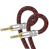 Hagietek 3.5mm Aux Cord, Audiophile Audio Auxiliary Cable 3.5 mm Male to Male Stereo Hi-Fi Sound Braided aux 1/8 Cable for Car Home Stereos Tablets Speakers (Straight 3.5mm, 3.2ft)