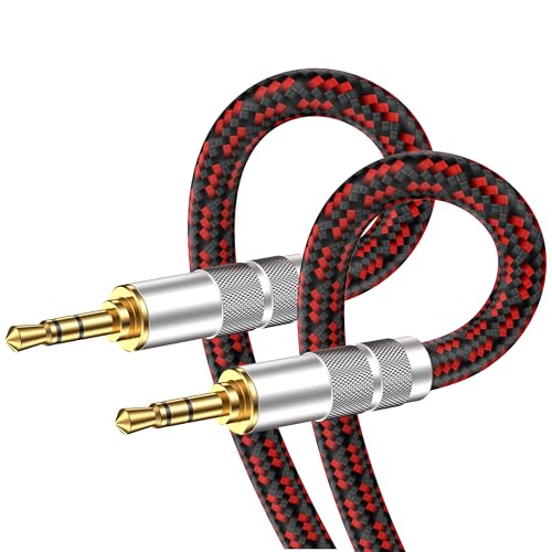Cable auxiliar Jack 3.5mm macho a macho 0.98 m trenzado