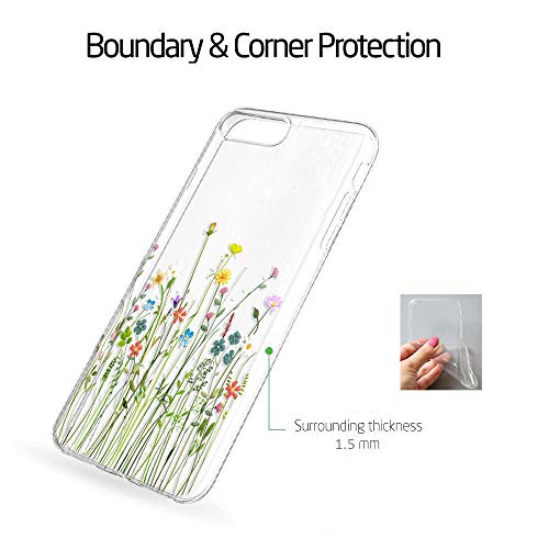Unov Case For Iphone Se (2022) Iphone Se (2020) Iphone 8 Iphone 7 Case Clear With Design Embossed Floral Pattern Tpu Soft Bumper Shock Absorption Slim Protective 4.7 Inch (Flower Bouquet) #TOP6