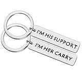 Couple Gifts His and Her Keychain Set Valentine Gift I'm Her Carry I'M His Support Keyring Game Players Couple Gifts Christmas Birthday Gift for Husband Wife Boyfriend Girlfriend Couple Jewelry