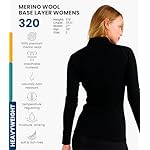 Merino Wool Base Layer Women - 100% Merino Half Zip Sweater Women Lite, Midweight, Heavyweight Thermal Shirts and Socks - Image 2