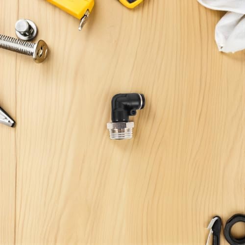 Conector de codo neumático CANIGHT con rosca robusta de cobre y plástico para sistemas neumáticos 8