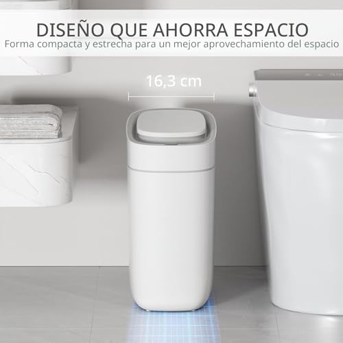 Contenedor de basura con sensor de movimiento para evitar contacto en baño 3