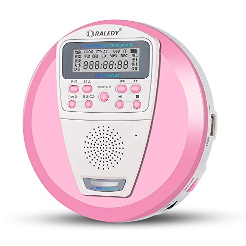 Wiederaufladbare tragbaren CD-Player, Home-Audio USB-MP3-Player - 3,5mm Kopfhörerbuchse/Anti-Scratch Skip Protection/AUX Input Output,A