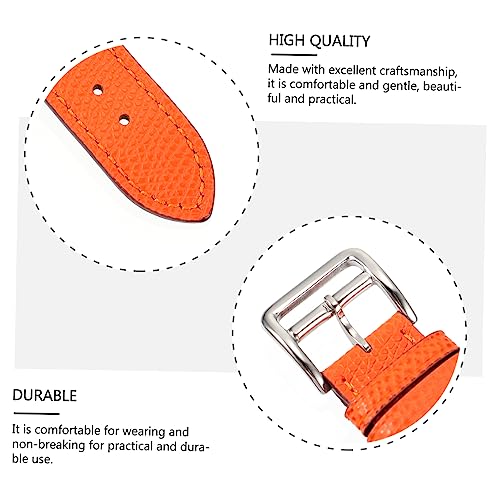 CHILDWEET Strap Wrist Watch Bands for Men Orange Bracelet Leather Bracelets Silicone Watch Bands Watch Bands for2