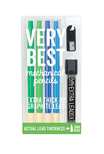 OOLY, Very Best 2mm Chunky Mechanical Pencils, Cool Blues, Set of 4 (128-114)