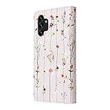 UEEBAI Wallet Case for Samsung Galaxy A13 5G, PU Leather Phone Case Kickstand RFID Blocking Flip Case with Card Slots Wrist Strap Relief Engraved Pattern Magnetic Closure Folio Case - Vine - Image 8