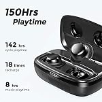 Wireless Earbuds, Tribit 110H Playtime Bluetooth 5.3 IPX8 Waterproof Touch Control Ture Wireless Bluetooth Earbuds with Mic Earphone in-Ear Deep Bass Built-in Mic Bluetooth Headphones, Flybuds 3