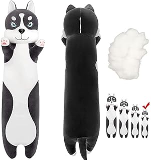 Mikytoper Cute Cat Plush Pillow - Long Cat Plush Stuffed Animals Pillow Soft Cat Pillow Plush for Kids Adult, Kawaii Gift for Birthday Christmas Children's Day (grey, 50cm)