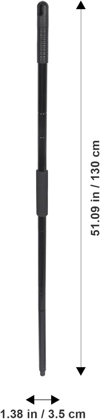 Metal Mop Handle Replacement 25mm Threaded Connection Steel Rod Mop Pole for Floor Cleaning 1pcs Accessory for Hardwood and Commercial Use