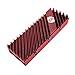 EZDIY-FAB M.2 2280 Dissipatore di Calore SSD,Dissipatore di Calore Bifacciale, Raffreddatore SSD ad Alte Prestazioni per PCIE NVME M.2 SSD o SATA M.2 SSD-Rossa