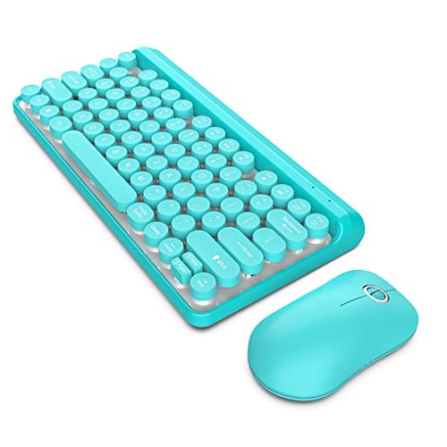 Keyboard rainbow backlit gaming keyboard and mouse combination, LED backlit silent keyboard, wireless mechanical feel multimedia gaming keyboard, office or entry gaming office keyboard, office equipme